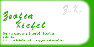 zsofia kiefel business card